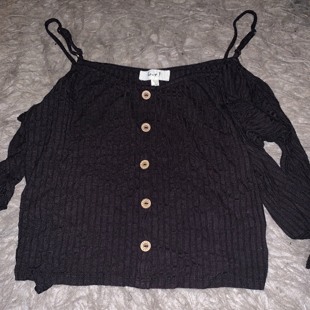 Black Button Up Summer Shirt